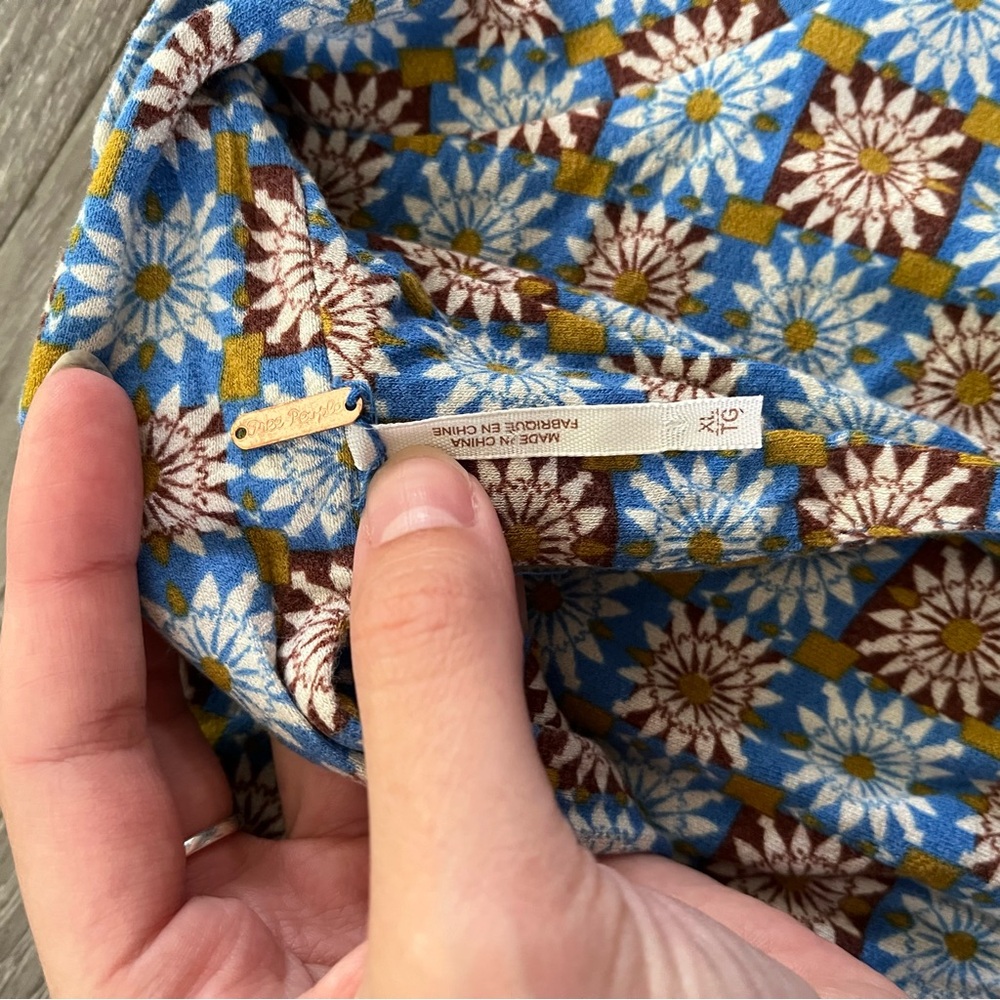 Free People Blue and Orange Patterned Jumpsuit - Picture 10 of 11